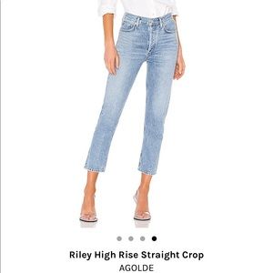 Agolde Riley High Rise Straight Crop